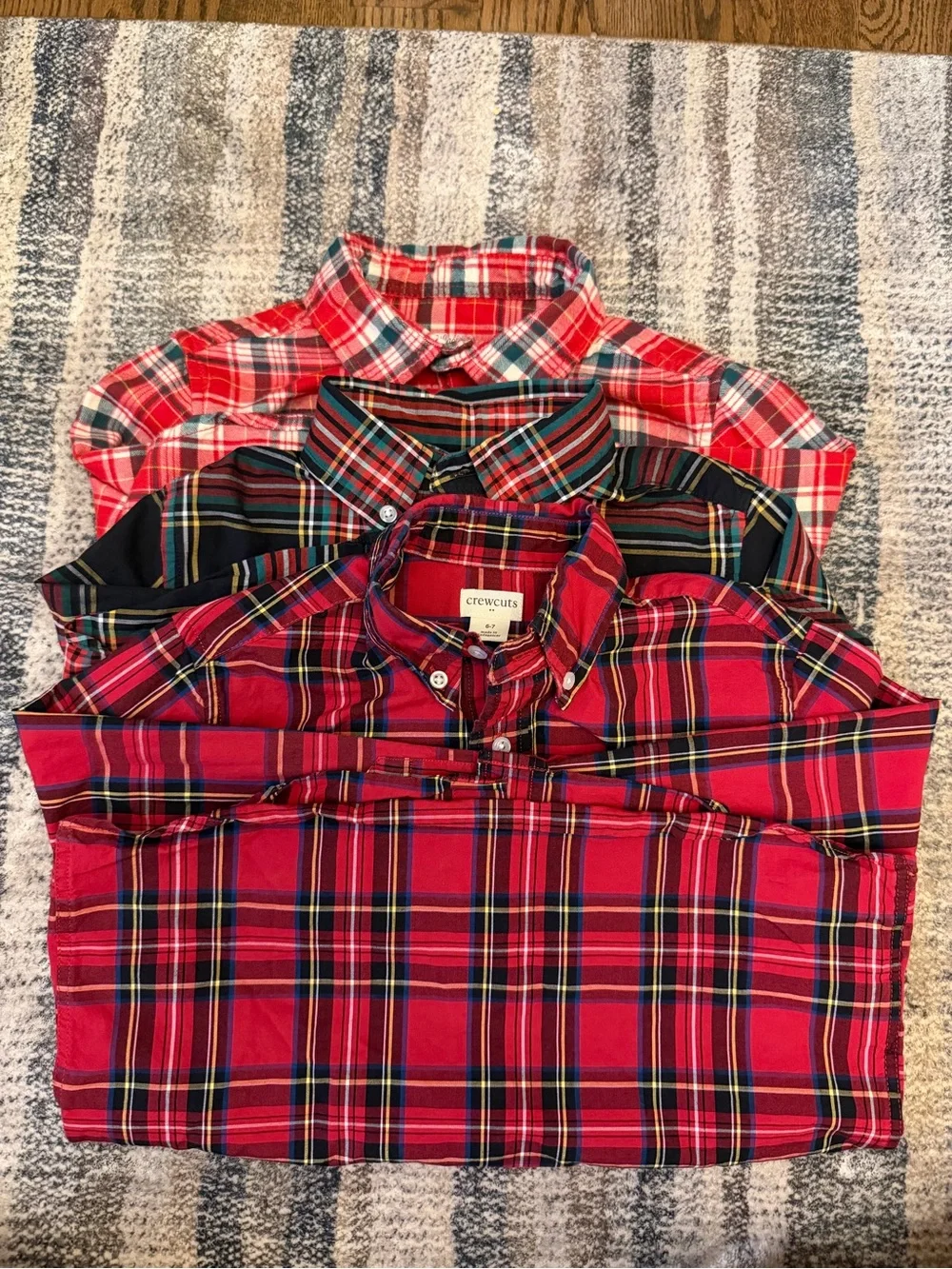 Plaid Button-Down Shirt Bundle - 2 Crew Cuts / 1 Cat & Jack - Size 6/7